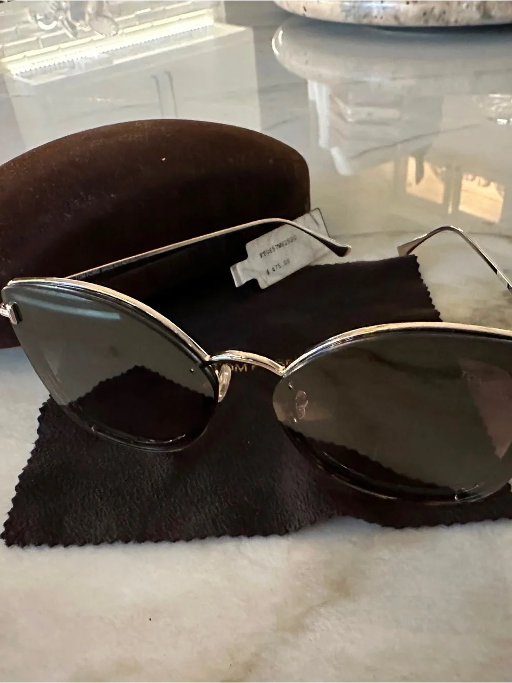 Tom Ford Women's Round Sunglasses with Brown Gradient Lenses